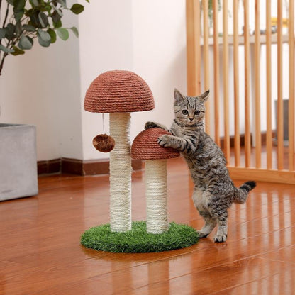 Pejam Mushroom Shaped Natural Sisal Cat Scratcher