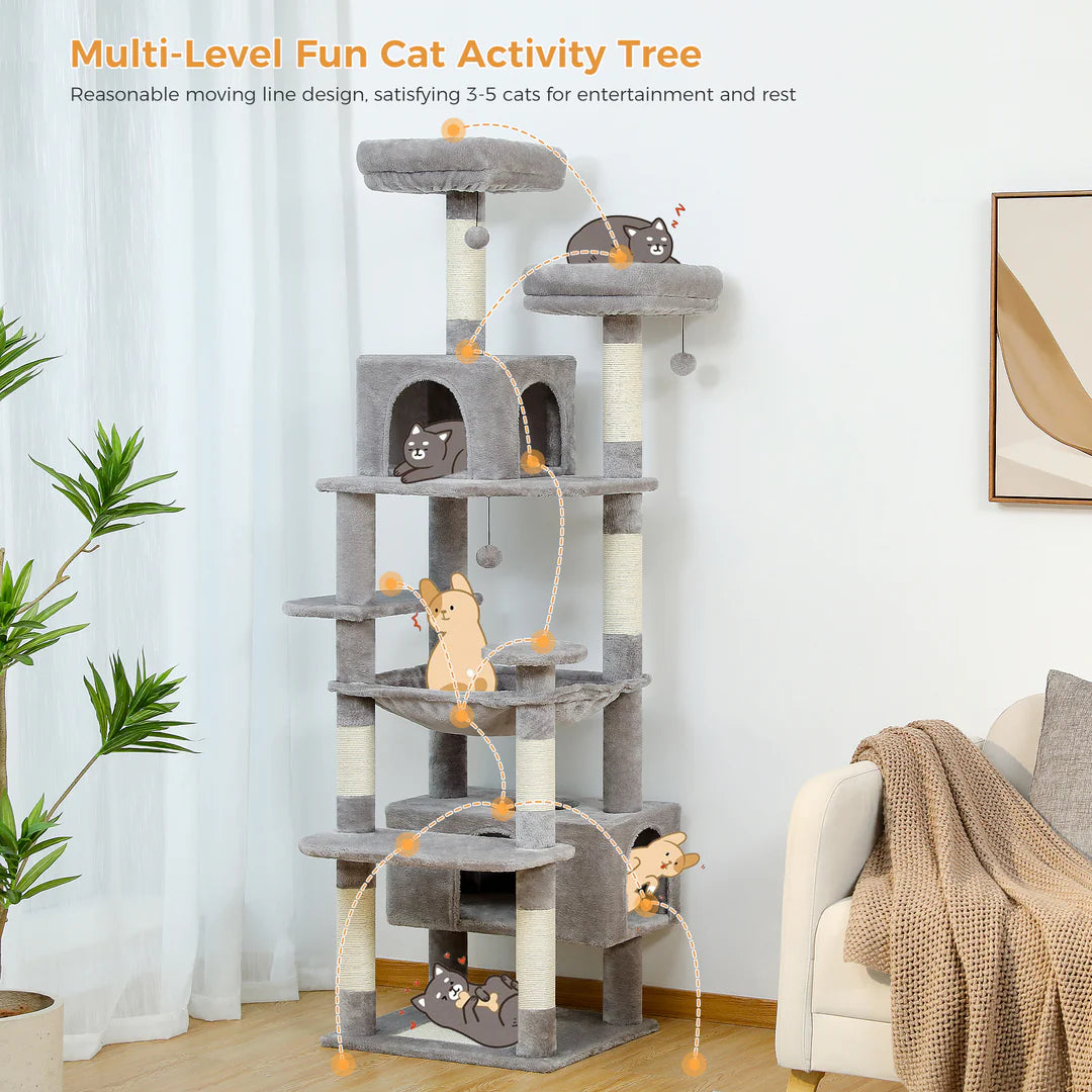 Pejam Plush Indoor 72" Inches Large Cat Tree