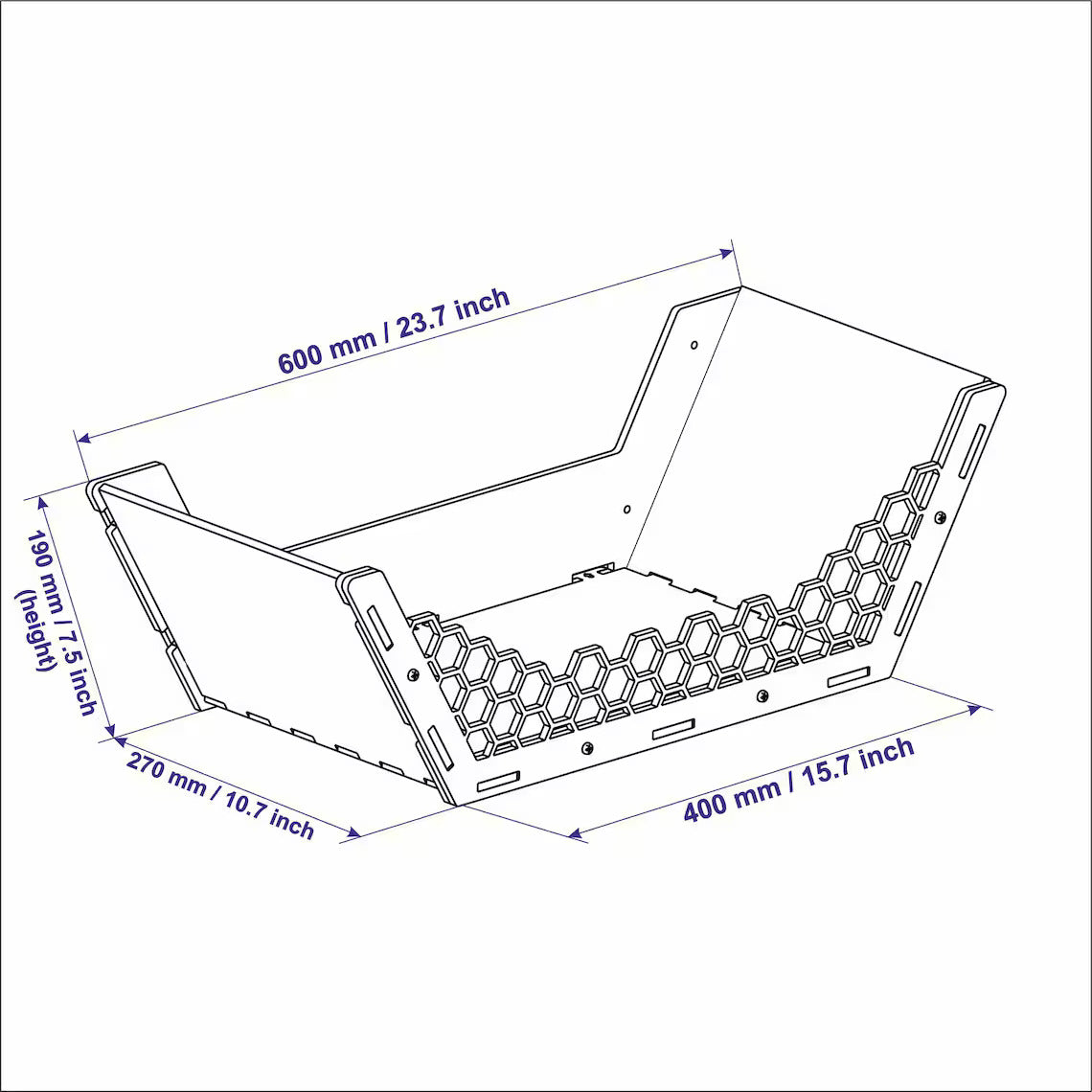 Brown Cat Wall Shelves Set 5 Hexagonal Shelves, 1 Wall Bridge and 3 Steps