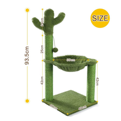 Pejam Cactus Hammock Cat Tree Scratcher