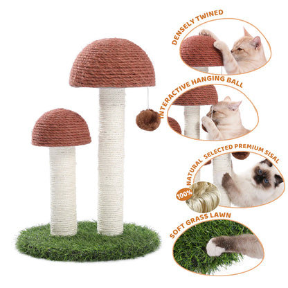 Pejam Mushroom Shaped Natural Sisal Cat Scratcher