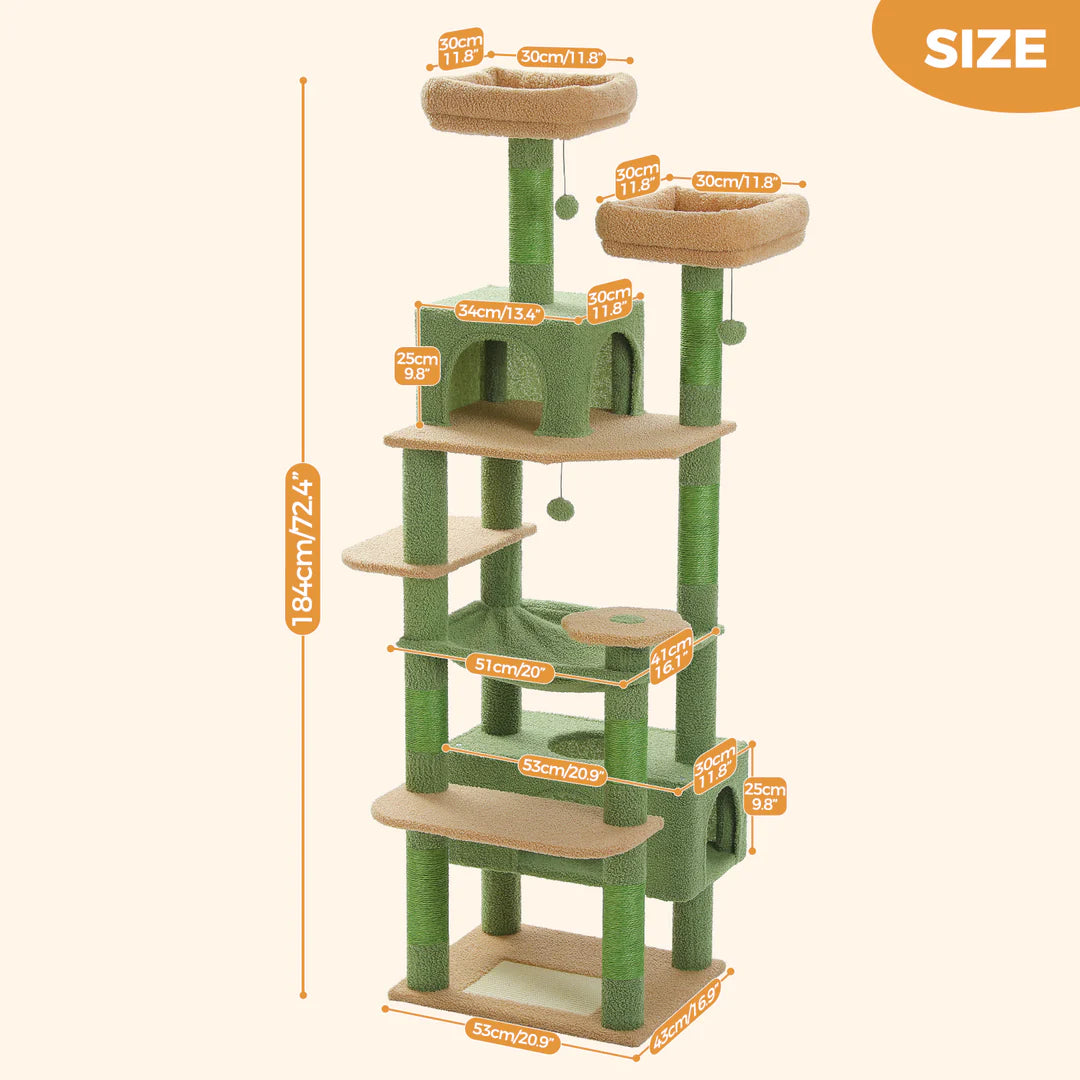 Pejam Plush Indoor 72" Inches Large Cat Tree