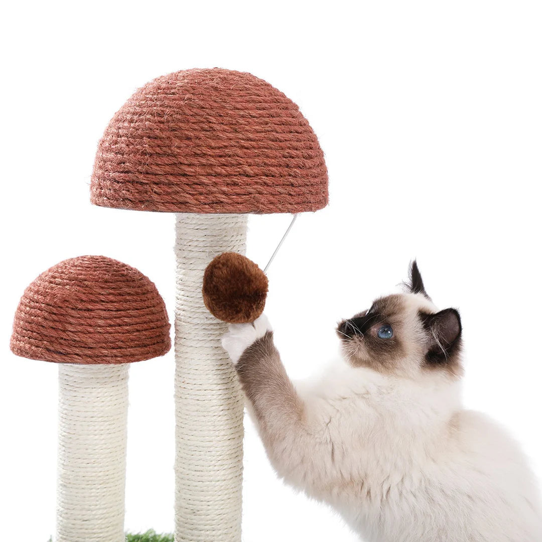 Pejam Mushroom Shaped Natural Sisal Cat Scratcher